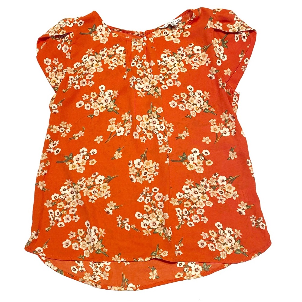 (4/$25)Cap Sleeve Floral Top